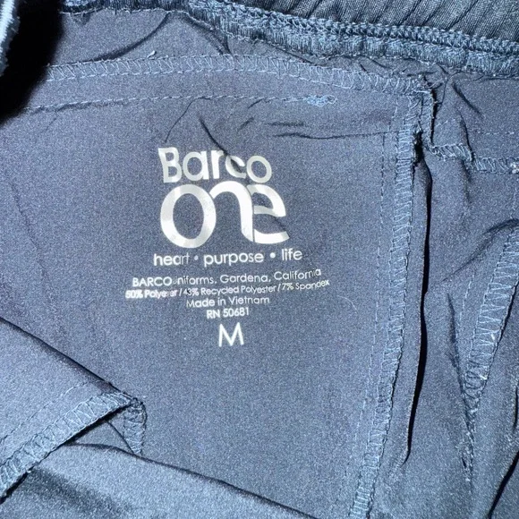 🎃4/$10 Barco Charcoal Jogger Scrub Pants - Picture 2 of 3